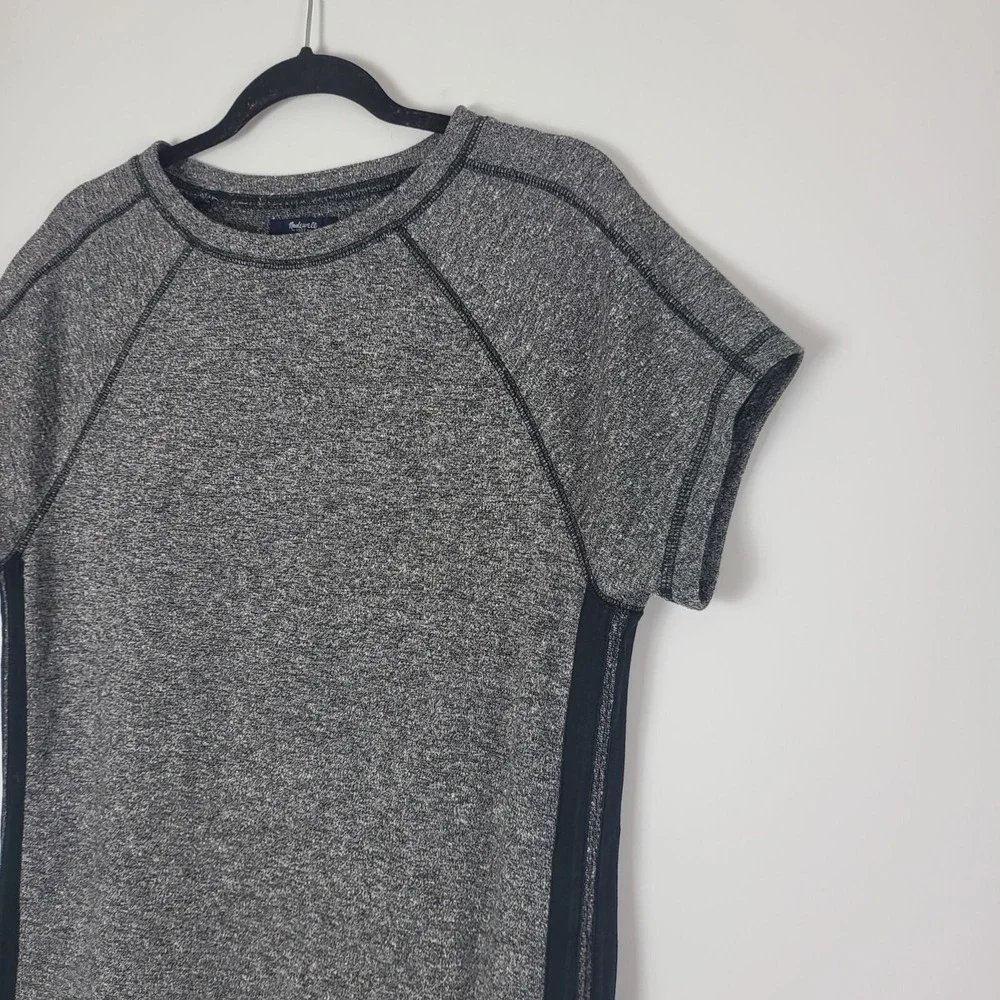 Madewell Midi Dress XS Womens Grey Short Sleeve Crew Neck Pockets Pullover - Picture 2 of 11